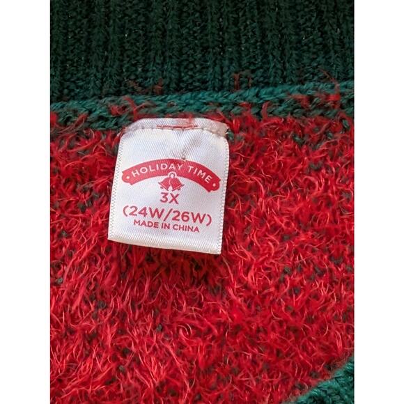 Ugly Christmas Sweater3X Embellished French Bulldog Glasses Purse Red Green GLTR - Picture 7 of 10